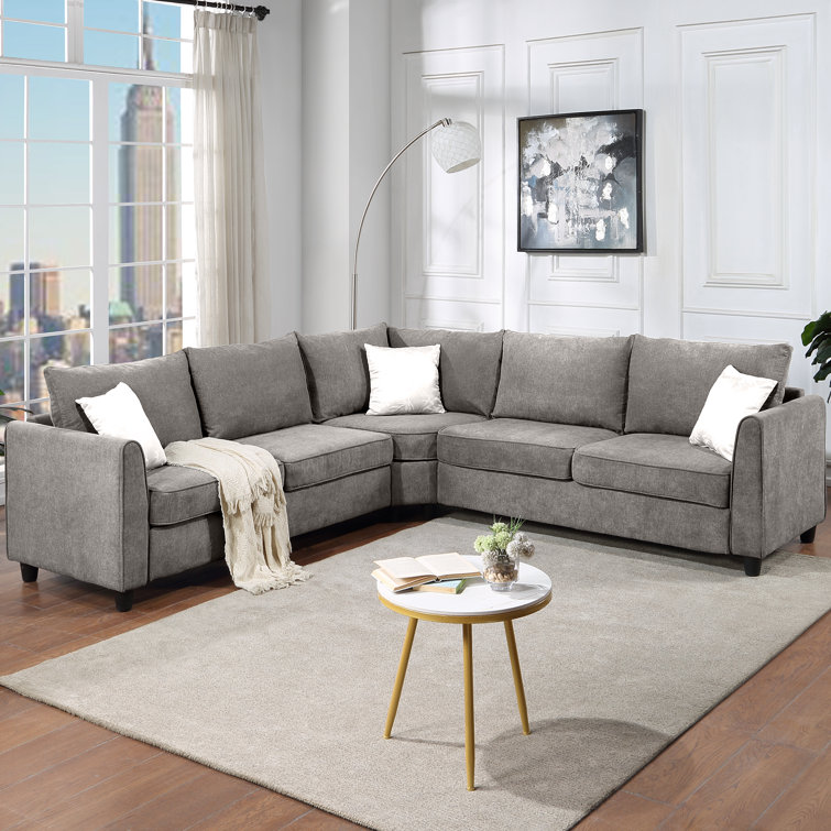 Latitude Run® 100*100“ Big Sectional Sofa Couch L Shape Couch For Home